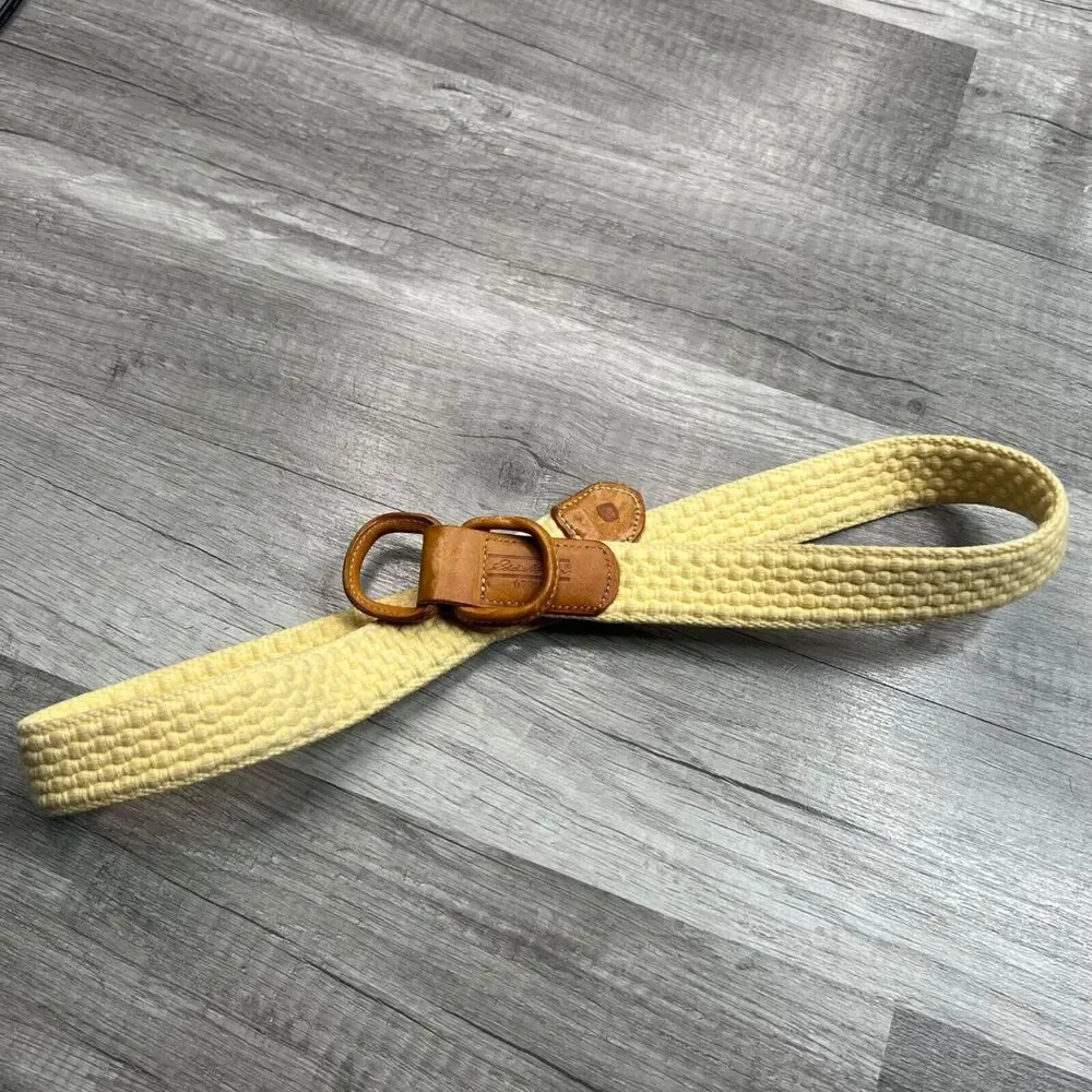 Woven Fabric Leather Belt Size Medium Eddie Bauer Costal Cowgirl